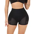 High waist butt lifting shaper shorts with breathable mesh and padded inserts for women - S / Bottoms / Black