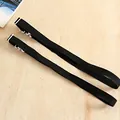 Pair of black 1.0cm matte adjustable anti-slip bra straps on a light wood surface - One Size / 1.0cm Wide / Black
