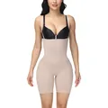 Seamless nude shapewear bodysuit with adjustable straps for waist training and butt lifting - XL / Top And Bottom / Apricot