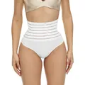 Culotte gainante blanche taille haute sans couture en tissu de coton respirant - S / Bas / Blanc