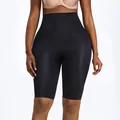 High-waist seamless tummy control shapewear shorts in black for women - S / Bottoms / Black