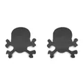 Sexy mattschwarze Nippel-Sticker in Totenkopf- und Knochen-Form - 1 Paar Packung / Totenkopf-Stil (RNC-075)