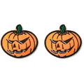 Zwei Halloween Kürbis bestickte Nippelpasties für Kostüme und festliches Party-Zubehör - 1 Paar Packung / Kürbis-Stil (RNC-111)