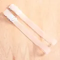 Paire de bretelles de soutien-gorge invisibles en silicone élastique de 1,5 cm de largeur - Blanc