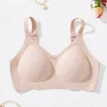 Naadloze beha van ijszijde in huidskleur met comfortabele brede schouderbandjes - XS / Tops / Huidskleur