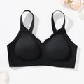 Naadloze zwarte bh met zachte ondersteuning en comfortabele bandjes - XS / Tops / Zwart