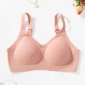 Premium comfortable seamless ice silk cooling bra for women in a soft pastel pink color - XS / Tops / Dusty Pink