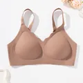 Naadloze draadloze beha met zachte ondersteuning, nude koffiekleur en golfmarge - XS / Tops / koffiekleur