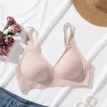 Elegante naadloze minimizer bh in nude roze met kanten rand en zachte jelly ondersteuning - S / Tops / Abrikoos