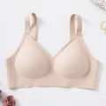 Seamless wireless jelly strip push-up bra in nude beige color - XS / Tops / Nude