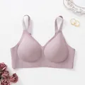 Seamless lavender wireless bra with jelly strip support technology and thin straps - Dusty Pink