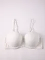 Reggiseno push-up bianco liscio senza cuciture con coppe imbottite per comfort quotidiano - 70B / Top / Bianco