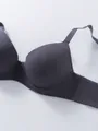 Άνετο ανθρακί γκρι σουτιέν push-up με λεία επιφάνεια για γυναίκες - 70B / Tops / σκούρο γκρι