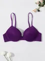 Sexy purple shiny glittery bra with thin straps and sparkle fabric for fashion women - 75B / Tops / Purple