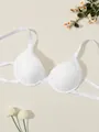 Elegant white lace push-up bra featuring sexy back strap design for a comfortable fit - 75B / Tops / White