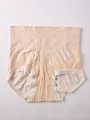 Seamless high-waisted shapewear panties in beige for tummy control and hip lifting - S / Nude