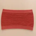 Elastic seamless ribbed bandeau tube top for women in stylish reddish-orange fabric - S / Tops / Brick Red