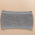 Elastic grey ribbed knit seamless tube top bandeau bra for women anti-slip underwear - S / Tops / Gray
