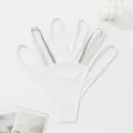 White ribbed thong for women featuring sexy multi-straps with silver glitter accents - S / Bottoms / White