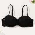 Elegant black lace underwire bra with adjustable straps for comfortable push up - 70B / Tops / Black