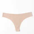 Seamless nude ice silk thong for women with low waist design for yoga fitness - Nude