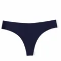 Seamless ice silk thong in dark blue, low waist breathable design for yoga and fitness - S / Bottoms / Sapphire Blue