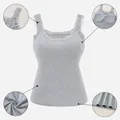Grijs dameshemdje met delicate kanten rand en ingebouwde borstkussentjes voor een slanke pasvorm - S / Tops / Grijs