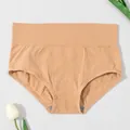 High waist seamless tummy control panties for women in nude with honeycomb pattern - Nude