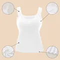 Witte slim fit hemdje met delicaat kanten randje en ingebouwde bh-vullingen - S / Tops / Wit