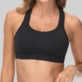 Schwarzer kabelloser Sport-BH mit hoher Belastung für Yoga und Fitnesstraining. - XS(70B/C/75A) / Oberteile / Schwarz