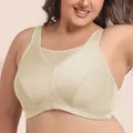Beige sportbeha in grote maten met volledige dekking en schokbestendige steun fitness - 80B / Tops / Huidskleur
