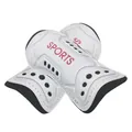 Professional white football shin guards with EVA padding and Sports logo print - 001 Basic Style / White