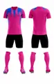 Set completo da calcio rosa con maglia stampata ad asciugatura rapida e pantaloncini - 4XS / Top E Pantaloni / Rosso rosa