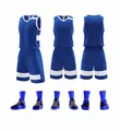 Professional blue basketball training uniform set including jersey, shorts, and shoes - 3XS / Top And Bottom / Royal Blue