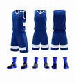 Professional blue basketball training uniform set including jersey, shorts, and shoes - 3XS / Top And Bottom / Royal Blue