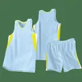 Ensemble de basket-ball bleu clair avec maillot et short pour l'entraînement sportif. - 3XS / Haut Et Bas / Bleu Moyen