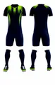 Completo da calcio blu reale e verde neon a asciugatura rapida con pantaloncini e calzettoni - 4XS / Top E Pantaloni / Blu Zaffiro