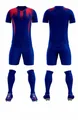 Kit da allenamento calcio blu e rosso con maglia pantaloncini e calzettoni lunghi - 4XS / Top E Pantaloni / Blu Brillante (106)