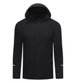 Veste coupe-vent de course à capuche légère et respirante pour hommes en noir uni - S / Hauts / Noir