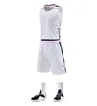 Completo da allenamento basket bianco ad asciugatura rapida con stelle - 3XS / Top E Pantaloni / Bianco Scuro/Rosa