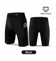 Premium black quick-dry double-layer athletic shorts for men with built-in liner - S / Bottoms / Black