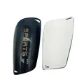Black and white soccer shin guards with EVA cushioning for leg protection - 007 Upgraded Style / Black