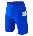 Royal blue men's quick-dry compression athletic shorts with functional side phone pocket - S / Bottoms / Royal Blue