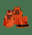 Conjunto de camiseta y pantalón corto de baloncesto naranja con número 23 - 3XS / Top Y Pantalón / Naranja