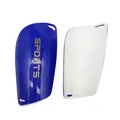 Professional soccer shin guards with blue shell and white EVA padding for protection. - 007 Upgraded Style / Blue