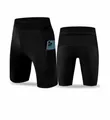 Black men's quick-dry sports shorts featuring a double layer design and side phone pocket - S / Bottoms / Black