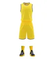 Ensemble de basket-ball jaune avec maillot, short, chaussettes et chaussures - 3XS / Haut Et Bas / Jaune