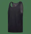 Black quick-dry mesh running tank top for men designed for marathon fitness training - M / Tops / Black