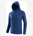 Coupe-vent de sport à capuche léger et respirant en bleu marine pour la course à pied - S / Hauts / Bleu saphir