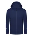 Veste de course à capuche bleu marine légère et respirante avec bandes réfléchissantes - S / Hauts / Bleu Marine
